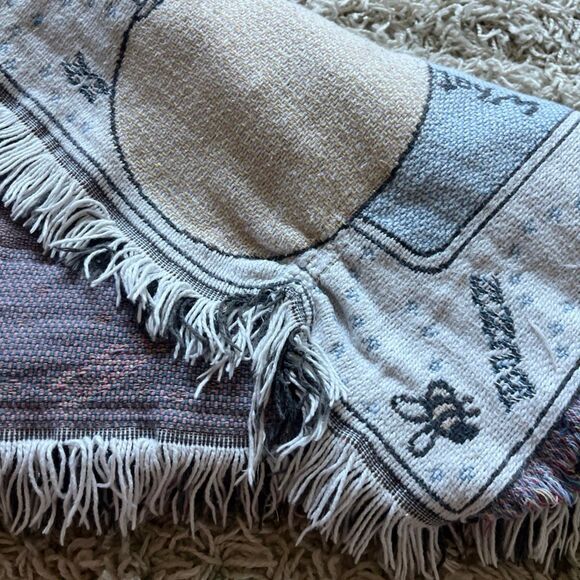 Vintage Disney Classic Winnie the Pooh Cotton Woven Tapestry Throw Blanket - Picture 9 of 10